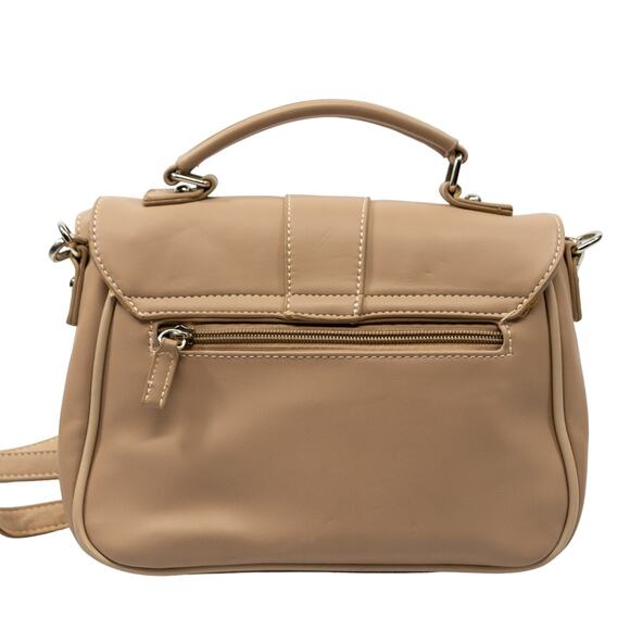 Women's Tan Top Handle Bag DAVID JONES PARIS Handbag Crossbody Purse - Picture 2 of 11